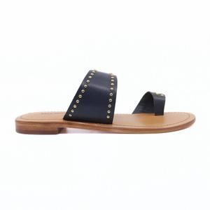 NEW FREE PEOPLE women's amelie tiny stud sandal in black leather